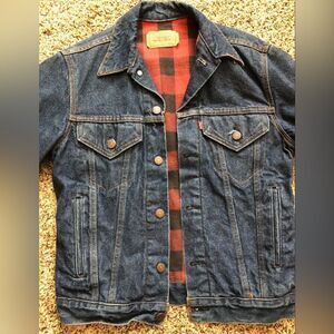 Mens 80’s Vintage Checkered Lined Levi jacket